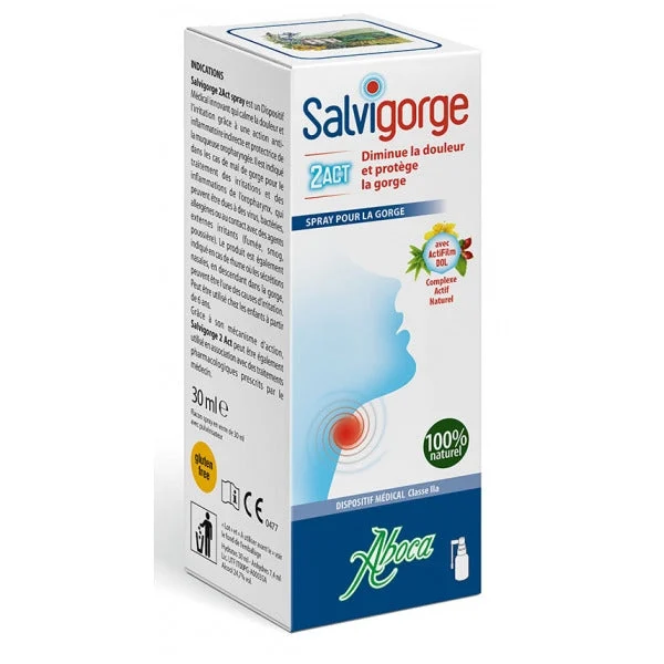 Aboca Salvigorge 2Act protezione gola Spray Senza Alcool 30 ml