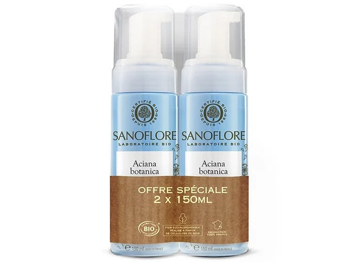 Sanoflora Aciana Botanica - Schiuma Detergente BIO 2x150 ml Lotto × 2