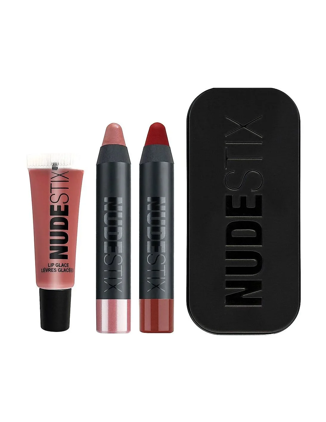 Set Nudestix: Red Hot Lips Mini Kit Royal rossetto in crema 04 Nude 2 ml + Red Hot Lips Mini Kit Royal rossetto in crema Posh 2,5 ml