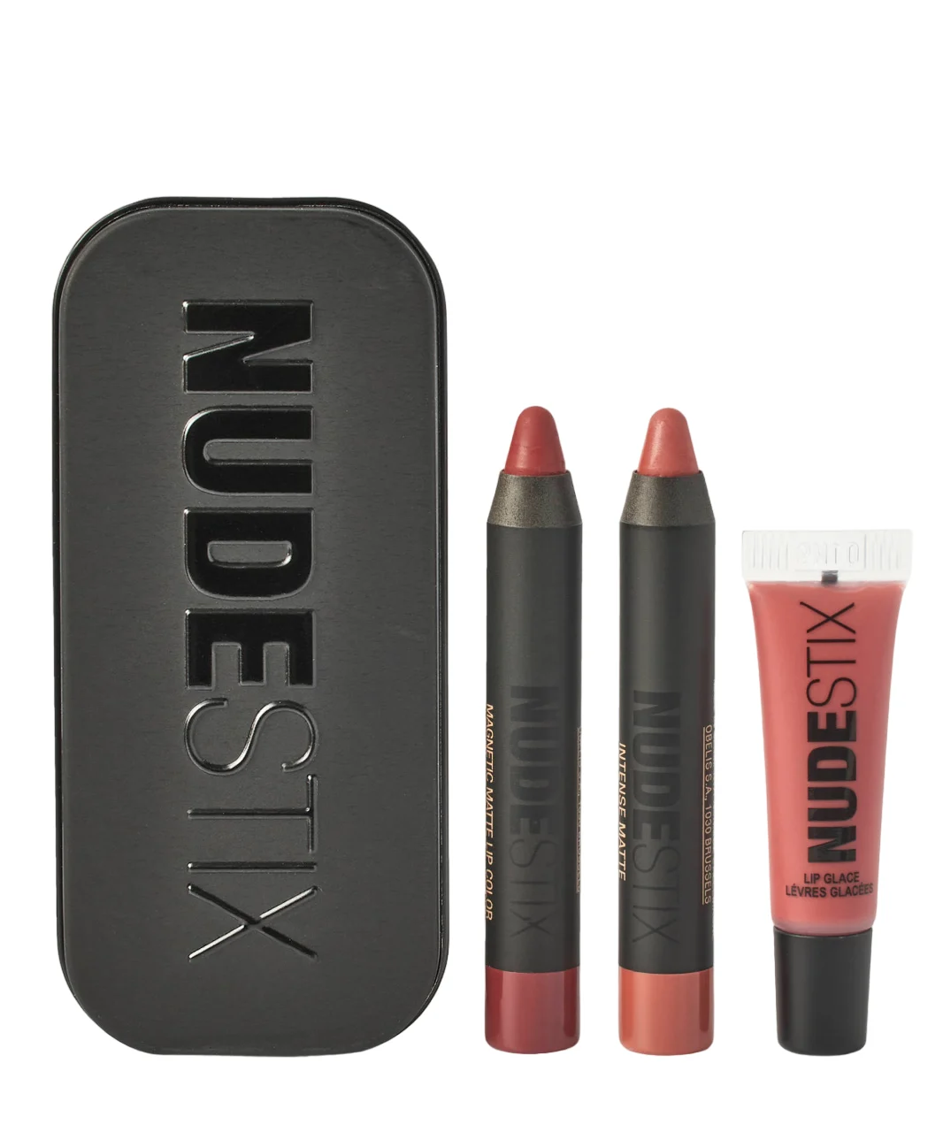 Set Nudestix: Red Hot Mini Kit Royal rossetto in crema Burgundy 2,5 ml + Red Hot Lips Mini Kit Royal rossetto in crema 04 Nude 2 ml
