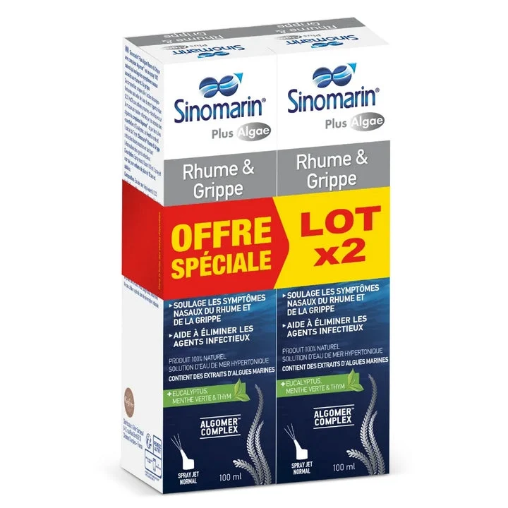 Sinomarin Alghe Raffreddore & Influenza 2x100ml Lotto × 2