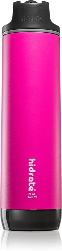 HidrateSpark Steel bottiglia intelligente con cannuccia colore rosa 620 ml