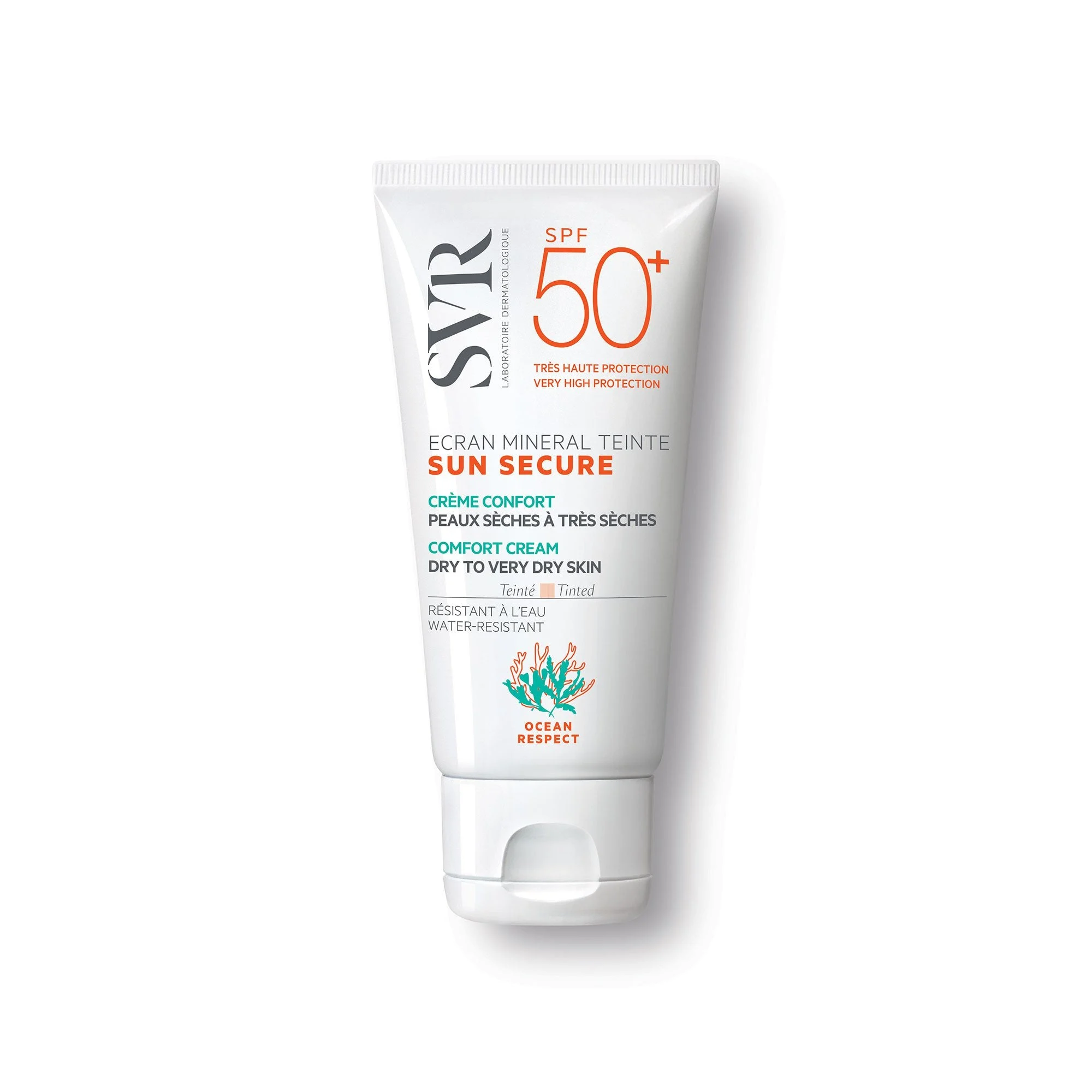SVR Sun Secure SPF50+ Schermo Minerale Colorato Solare Crema Comfort Pelle Secca a Molto Secca 50ml