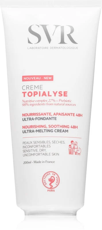 SVR Topialyse Crema Nutriente, Lenitiva 48H - Pelle Sensibile, Secca, Sgradevole 200 ml
