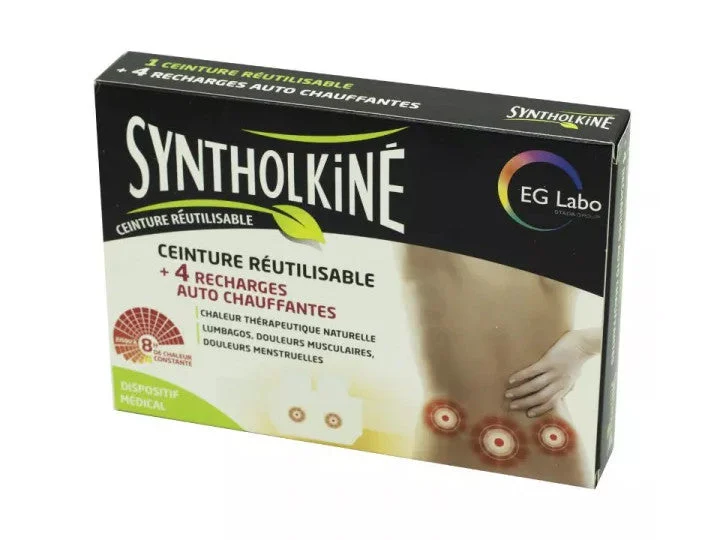 Syntholkine Cintura Riutilizzabile + 4 ricariche Auto Riscaldanti