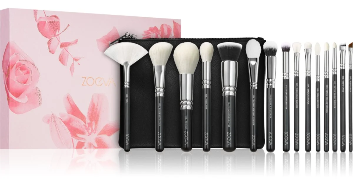 ZOEVA The Artists Set Silver Set di pennelli con custodia