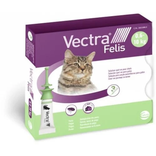 Ceva Vectra Soluzione spot-on per gatti 3 pipette