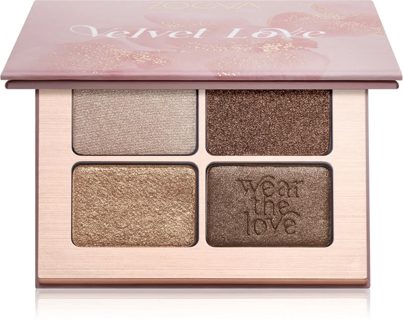 ZOEVA Velvet Love Quad palette di ombretti colore Bronze Espresso 4× 1,5 g