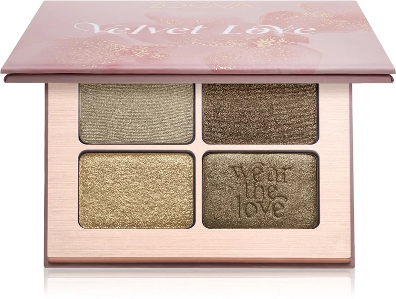 ZOEVA Velvet Love Quad palette di ombretti colore Emerald Green Eyes 4× 1,5 g