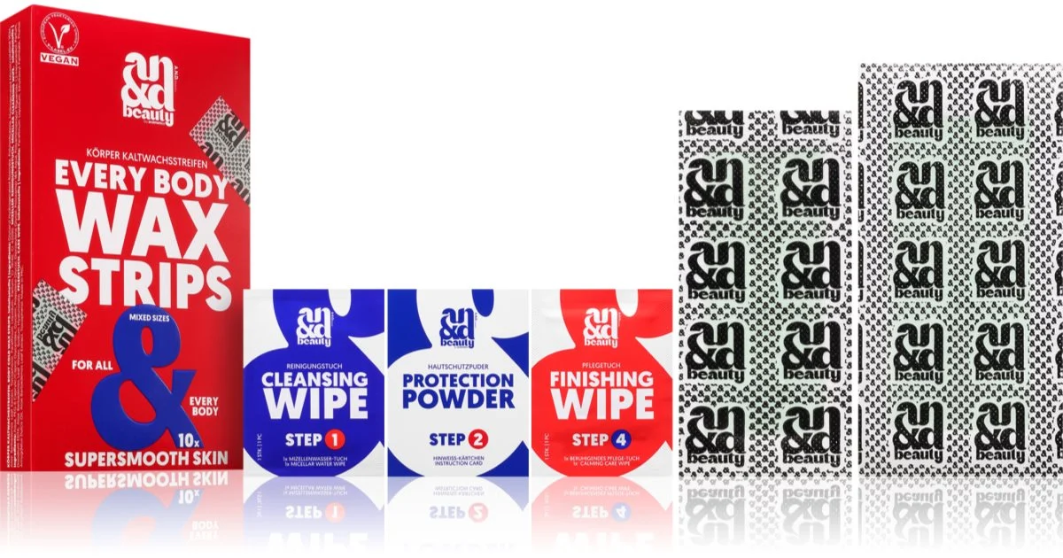 A.N.D. Beauty Wax Every Body Strisce Depilatorie Con Cera Per Il Corpo 2× 10 Pz