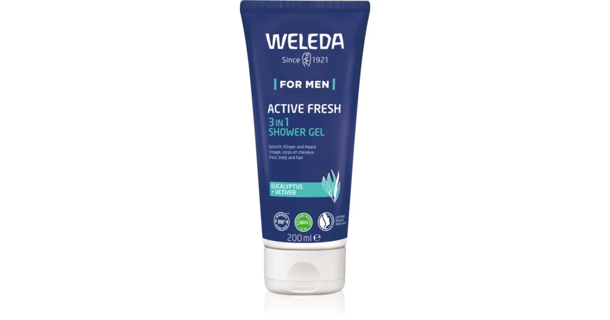 Weleda For Men Active Fresh Gel Doccia Energizzante BIO 200 ml