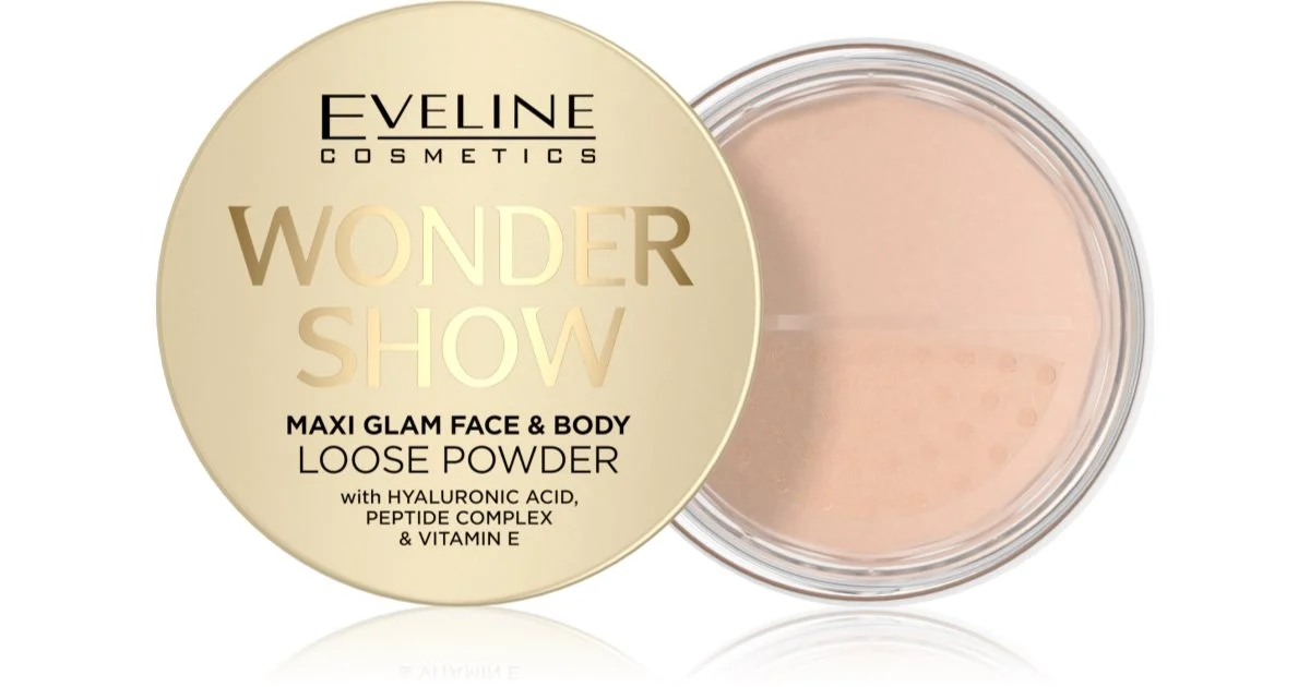 Eveline Cosmetics Wonder Show cipria illuminante in polvere per viso e corpo Maxi Glam 6 g